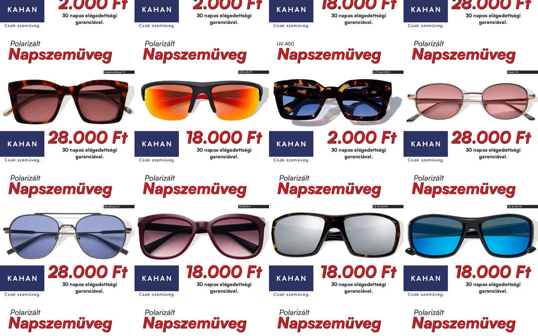 Kahan: Polarizált napszemüvegek