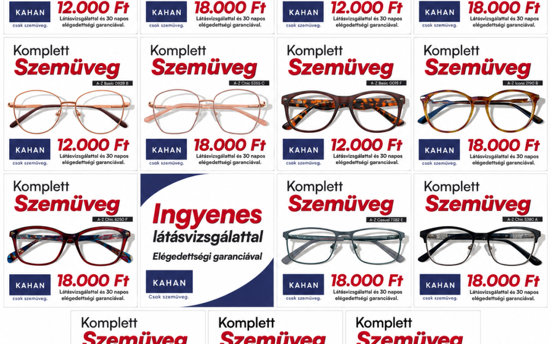 Kahan: Multifokális szemüveg a legjobb áron!